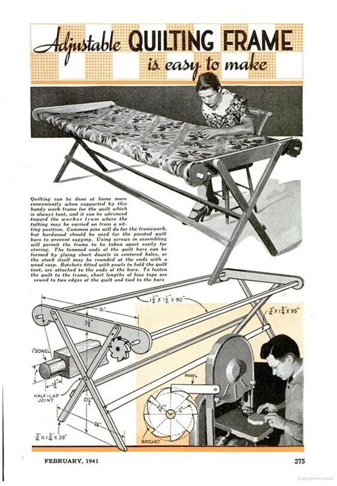 old quilting frames instructions.